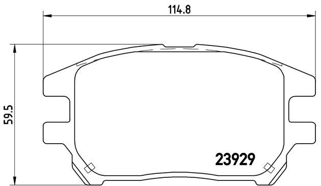 Комплект тормозных колодок, диско P56050 BREMBO