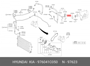 Расширительный клапан, кондиционер 976041C050 HYUNDAI KIA