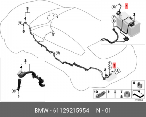 Кабель АКБ 61129215954 BMW