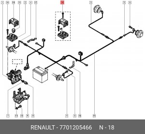 Блок управления, динамики тормоза / движения 7701205466 RENAULT
