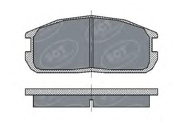 Комплект тормозных колодок, диско SP220 SCT