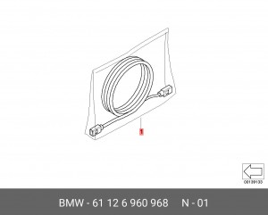 Жгут проводов антенны 61 12 6 960 968 BMW