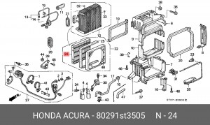 Фильтр, воздух во внутренном пространстве 80291ST3505 HONDA