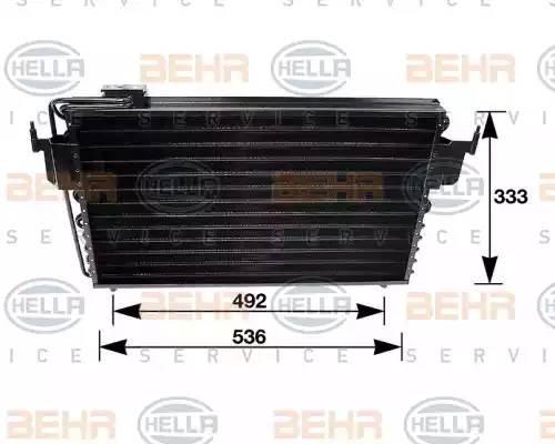 Конденсатор, кондиционер 8FC351035391 HELLA