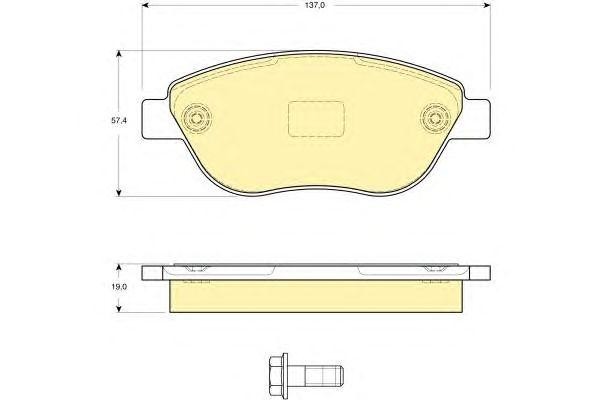Комплект тормозных колодок, диско 6115914 GIRLING