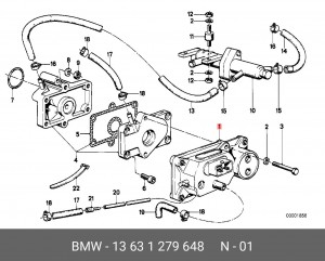 Регулятор обогащения при прогреве 13 63 1 279 648 BMW