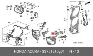 Фонарь задний 33751S10G01 HONDA