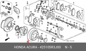 Тормозной диск 42510SR3J00 HONDA