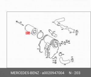 Фильтр воздушный A0020947004 MERCEDES BENZ