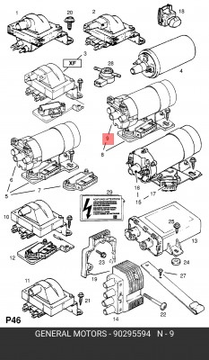 Катушка зажигания 90295594 GENERAL MOTORS