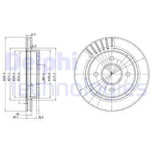 Тормозной диск BG2700 DELPHI