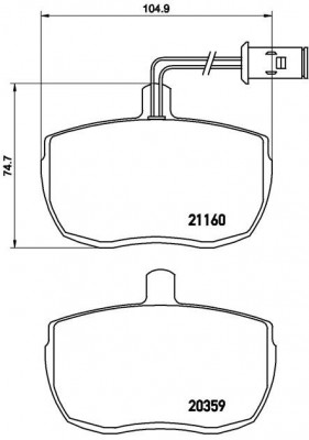Комплект тормозных колодок, диско PA6006 BREMBO