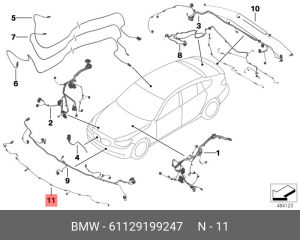 Жгут проводов 61 12 9 199 247 BMW