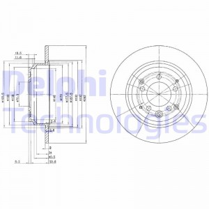 Тормозной диск BG3390 DELPHI