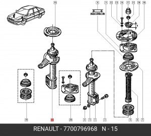 Амортизатор подвески 7700796968 RENAULT