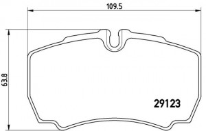 Комплект тормозных колодок, диско PA6023 BREMBO