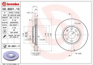 Тормозной диск 09.8601.10 BREMBO