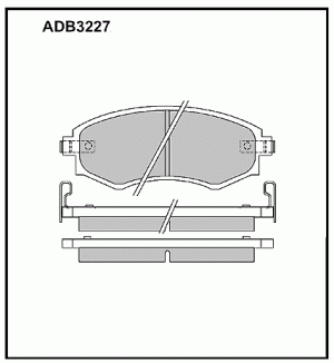 Колодки тормозные дисковые ADB3227 ALLIED NIPPON