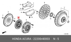 Диск сцепления 22200R40003 HONDA