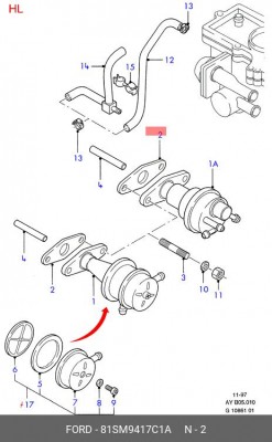 Прокладка, топливный насос 81SM9417C1A FORD