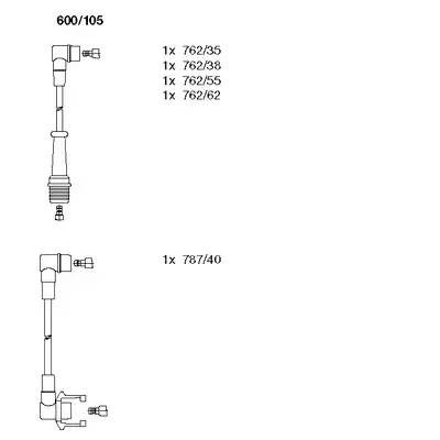 Ккомплект проводов зажигания 600105 BREMI