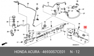 Рабочий цилиндр, система сцепления 46930S7CE01 HONDA