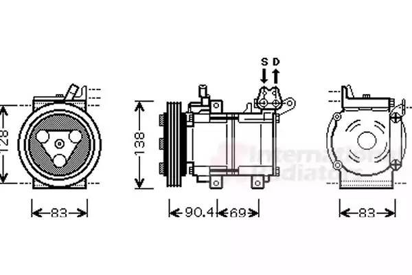 Компрессор, кондиционер 8300K051 VAN WEZEL