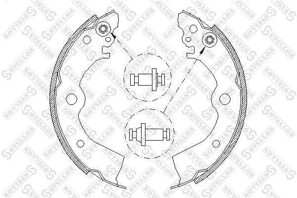 Колодки тормозные барабанные 404-100-SX STELLOX