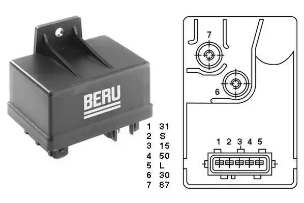 Блок управления, время накаливания GR034 BERU