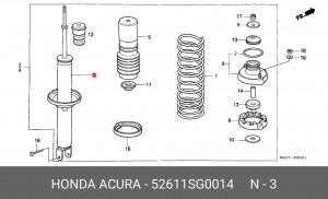Амортизатор подвески 52611SG0014 HONDA