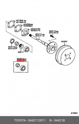 Комплект подшипника ступицы колеса 04421-12011 DAIHATSU