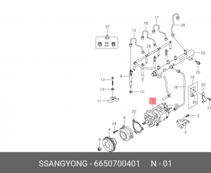 Насос ТНВД топливной системы 6650700401 SSANG YONG