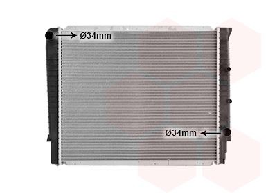 Радиатор, охлаждение двигател 59002087 VAN WEZEL