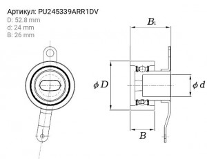 Ролик ремня ГРМ PU245339ARR1DV KOYO