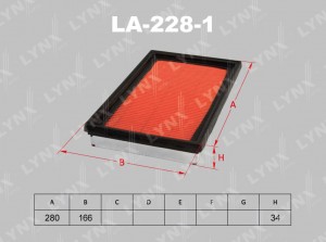 Фильтр воздушный LA-228-1 LYNXAUTO