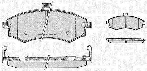 Комплект тормозных колодок, диско 430216170566 MAGNETI MARELLI