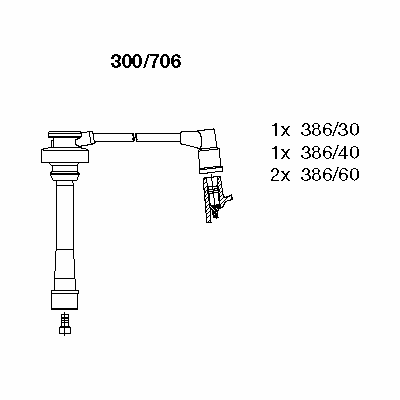 Ккомплект проводов зажигания 300706 BREMI