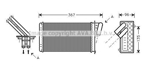 Радиатор отопителя RTA6203 AVA