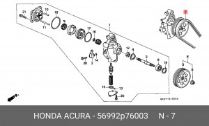 Поликлиновой ремень 56992-P76-003 HONDA