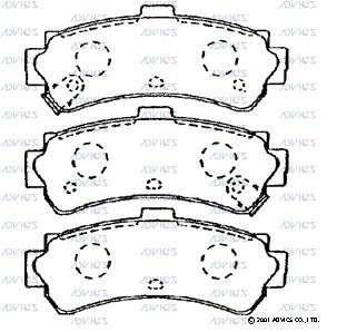 Колодки тормозные дисковые B2N029 ADVICS