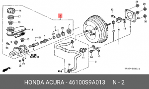Главный тормозной цилиндр 46100S9A013 HONDA