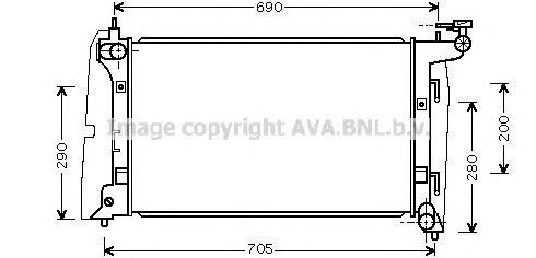 Радиатор охлаждения ДВС TO2290 AVA
