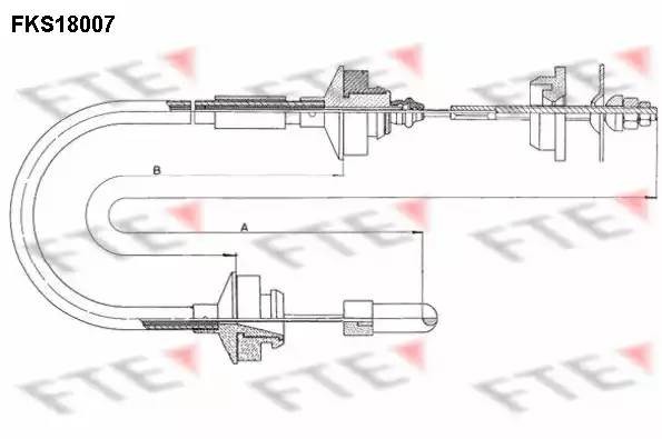 Трос, управление сцеплением FKS18007 FTE