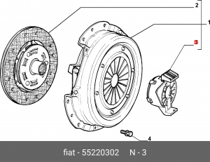 Подшипник выжимной сцепления 55220302 ALFA FIAT LANCIA