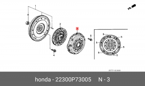 Нажимной диск сцепления 22300P73005 HONDA