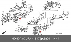 Деталь 18176PT3A00 HONDA