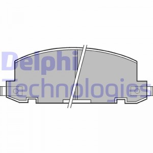Комплект тормозных колодок, диско LP412 DELPHI