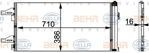Конденсатор, кондиционер 8FC 351 301-601 HELLA