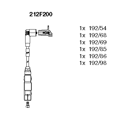 Ккомплект проводов зажигания 212F200 BREMI