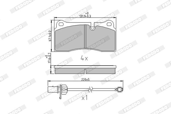 Колодки тормозные дисковые FDB4195 FERODO